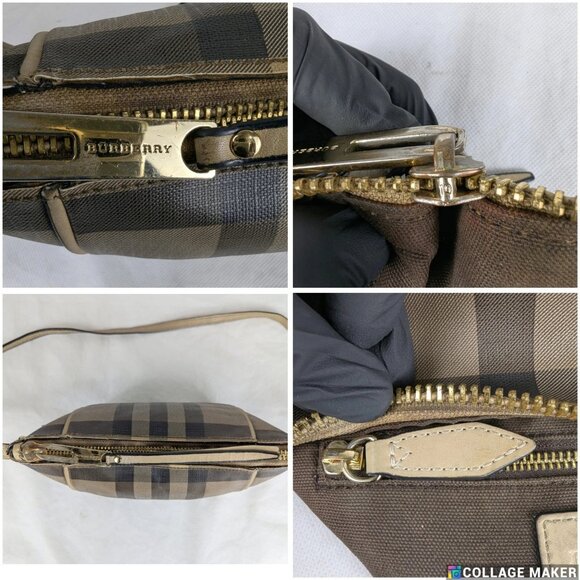 BURBERRY Smoked Check PVC Coated Canvas Saddle Stitch Crossbody Bag - Picture 7 of 16